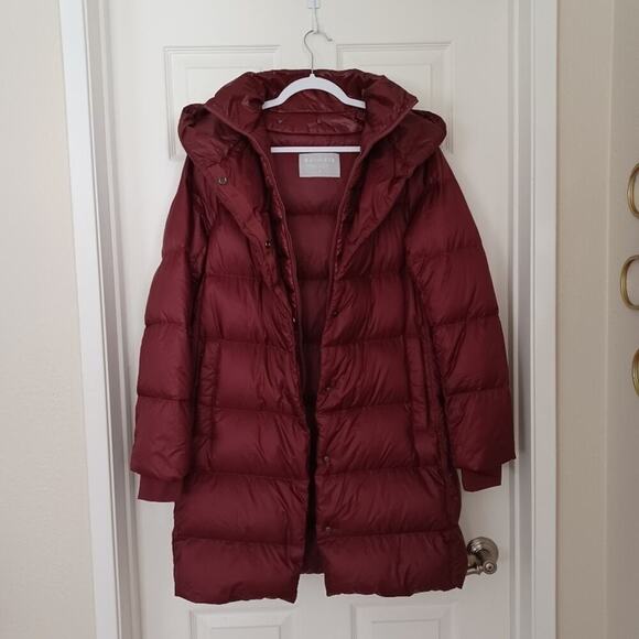 Athleta Lofty Goose Down Coat Maple Red S - Picture 9 of 12